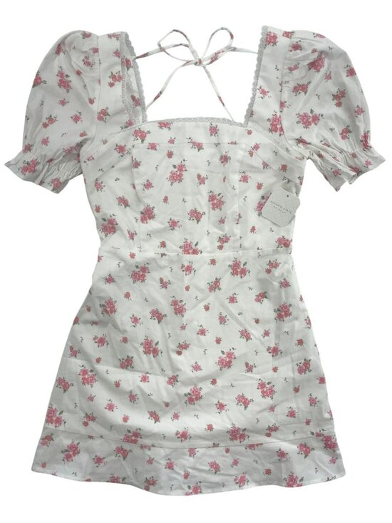 Altar'd State Dresses & Skirts - Altard State Ivory Pink Floral Puff-Sleeve Floral Mini Dress Size S MSRP$76 NEW